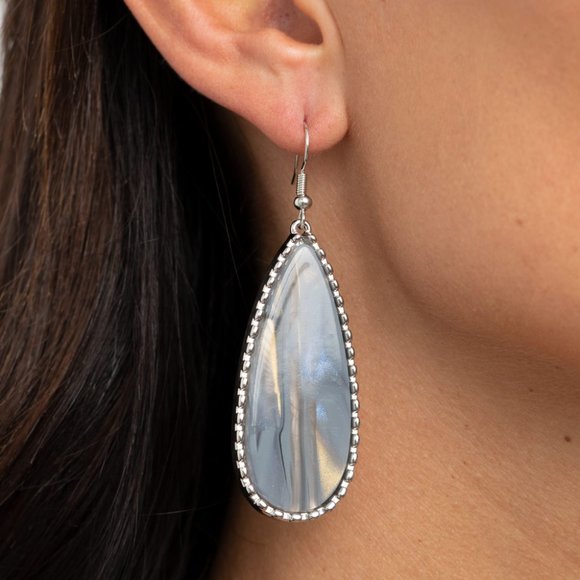 Silver  Ethereal Eloquence - Silver/blue Earring - Picture 1 of 2